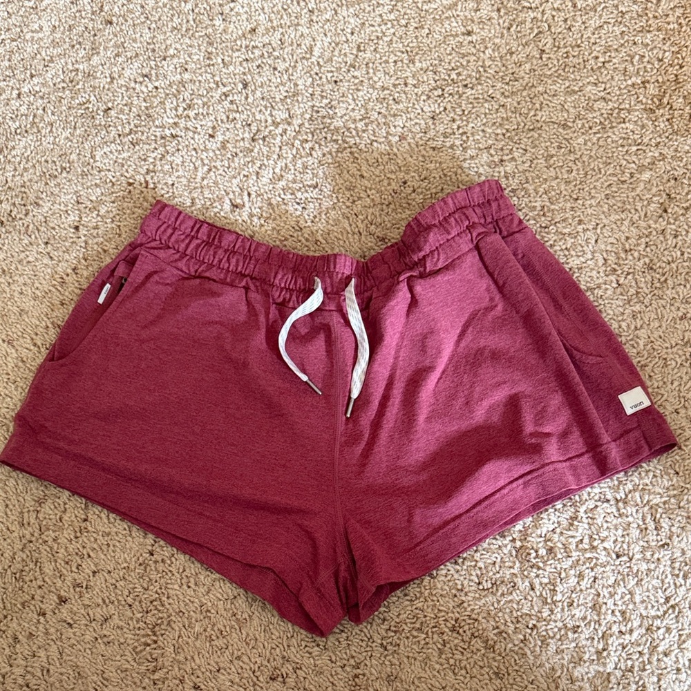 Vuori Maroon Drawstring Athletic Shorts